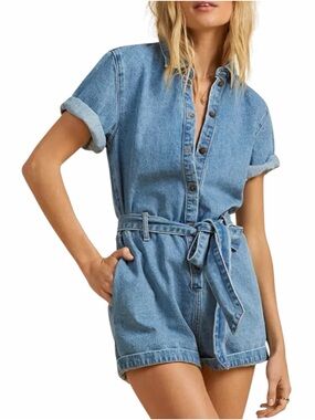 Billabong × The Salty Blonde Denim Romper